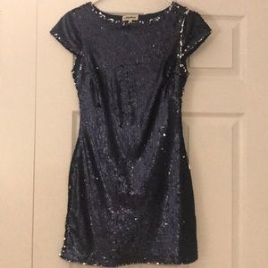 Blue sequined dress